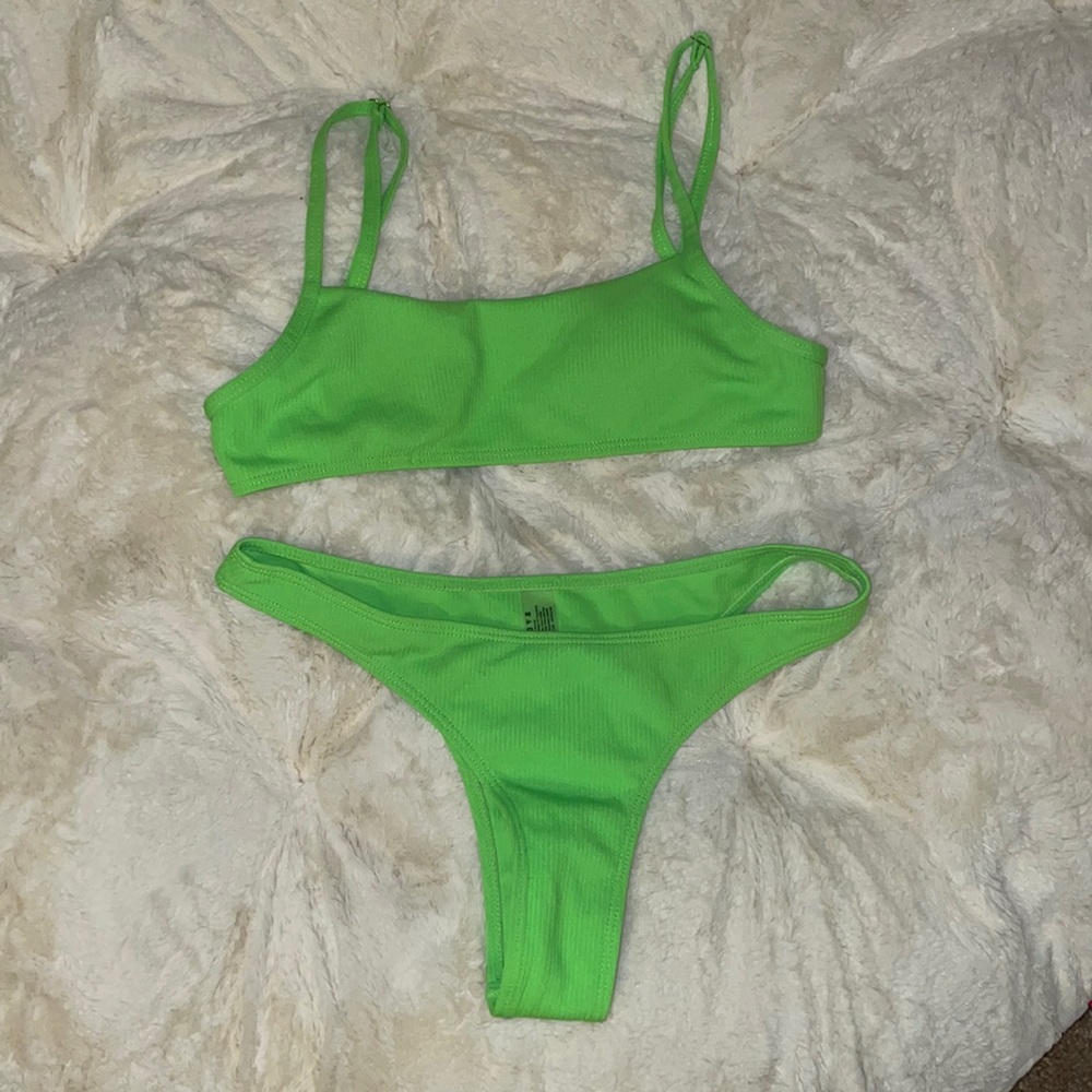 Neon green bikini